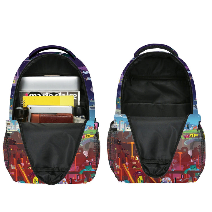 Square Video Game Backpack Rucksack Minecraft Style