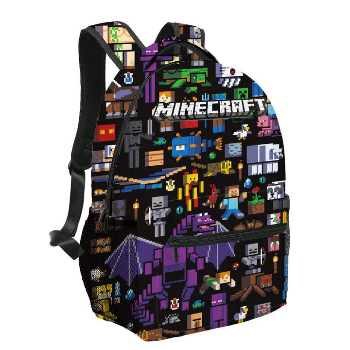 Square Video Game Backpack Rucksack Minecraft Style