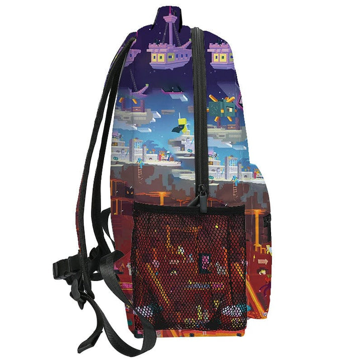 Square Video Game Backpack Rucksack Minecraft Style