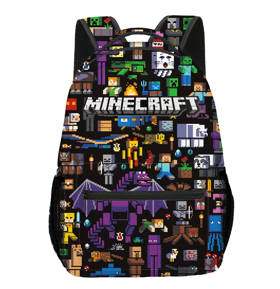 Square Video Game Backpack Rucksack Minecraft Style