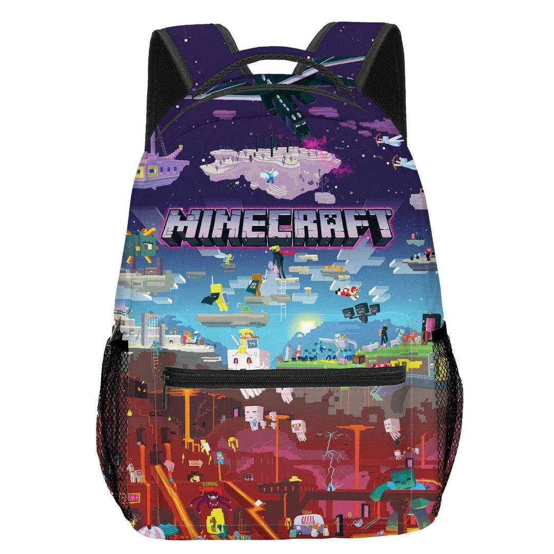 Square Video Game Backpack Rucksack Minecraft Style