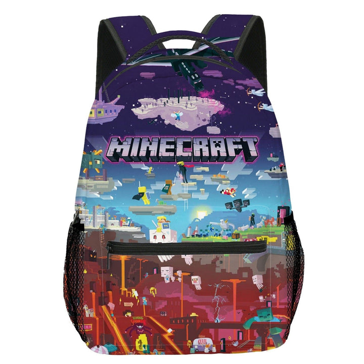 Square Video Game Backpack Rucksack Minecraft Style