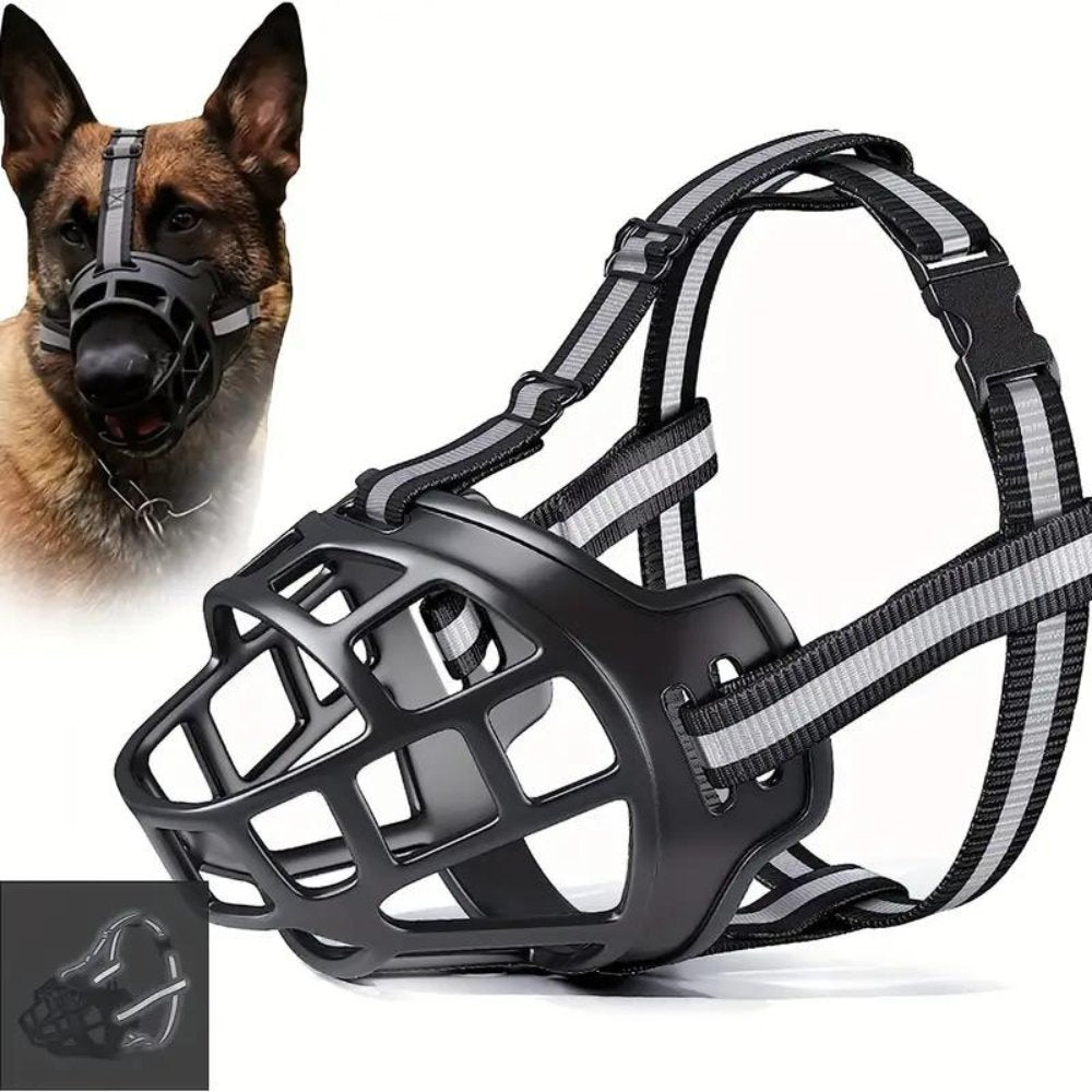 Adjustable Dog Muzzle Safety Canine Mesh Muzzle Secure Fit