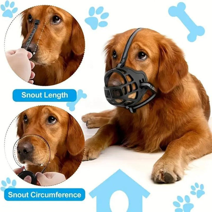 Adjustable Dog Muzzle Safety Canine Mesh Muzzle Secure Fit