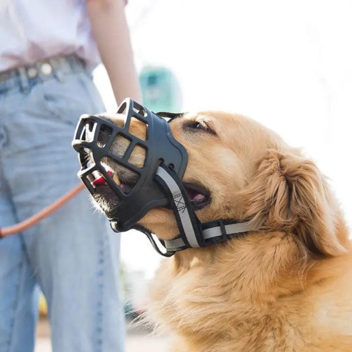 Adjustable Dog Muzzle Safety Canine Mesh Muzzle Secure Fit