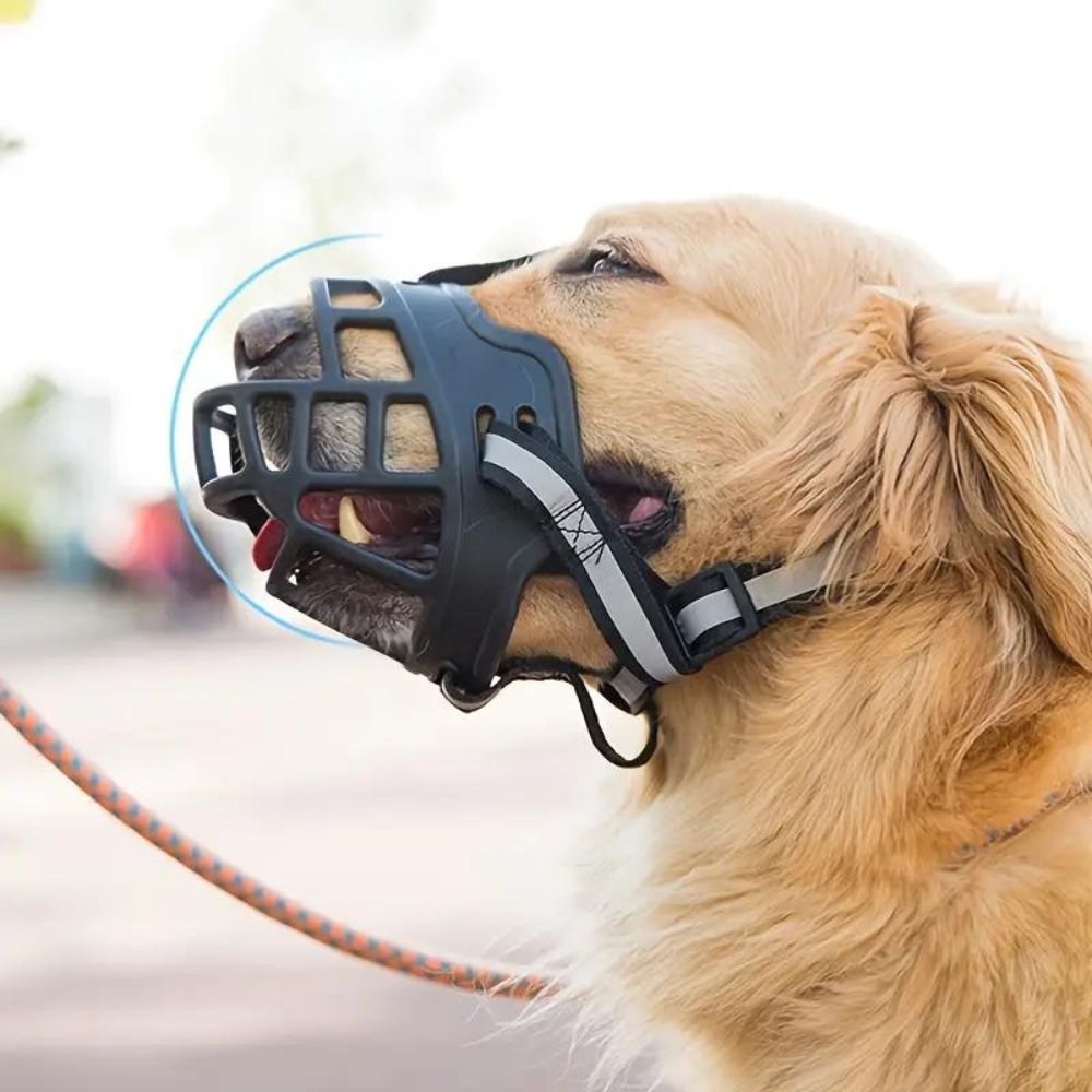 Adjustable Dog Muzzle Safety Canine Mesh Muzzle Secure Fit