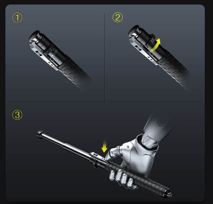 Adjustable Telescopic Self-Defense Stick