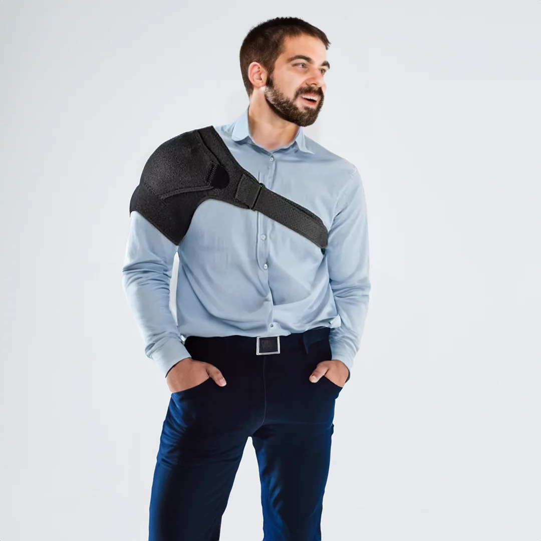 Shoulder Support Brace Adjustable Compression Wrap for Injury Recovery
