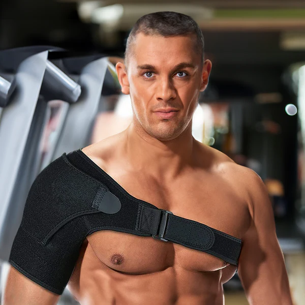 Shoulder Support Brace Adjustable Compression Wrap for Injury Recovery