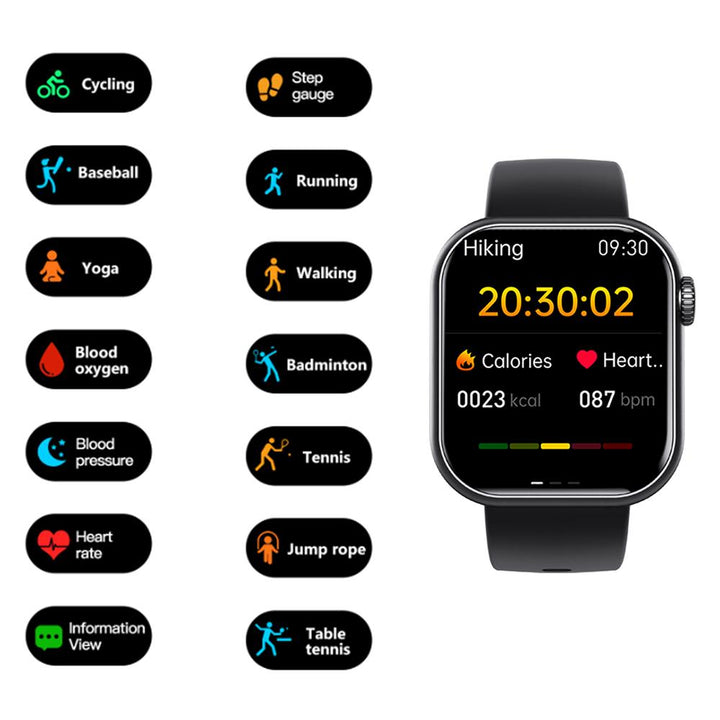 Square Smartwatch  Blood Pressure Heart Rate Tracker