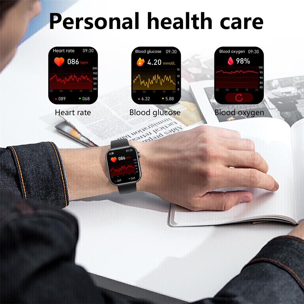 Square Smartwatch  Blood Pressure Heart Rate Tracker
