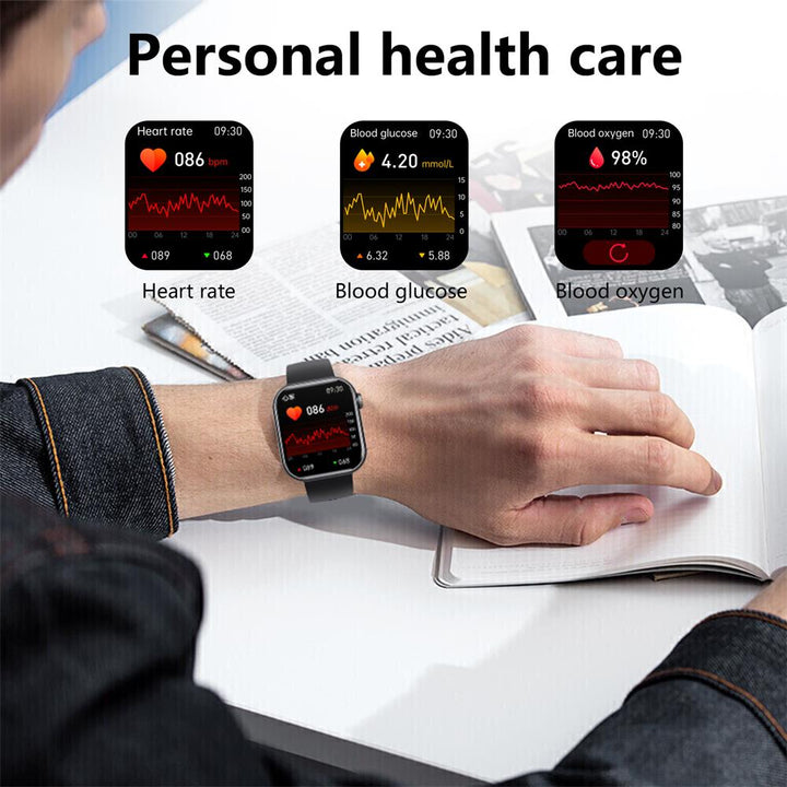 Square Smartwatch  Blood Pressure Heart Rate Tracker