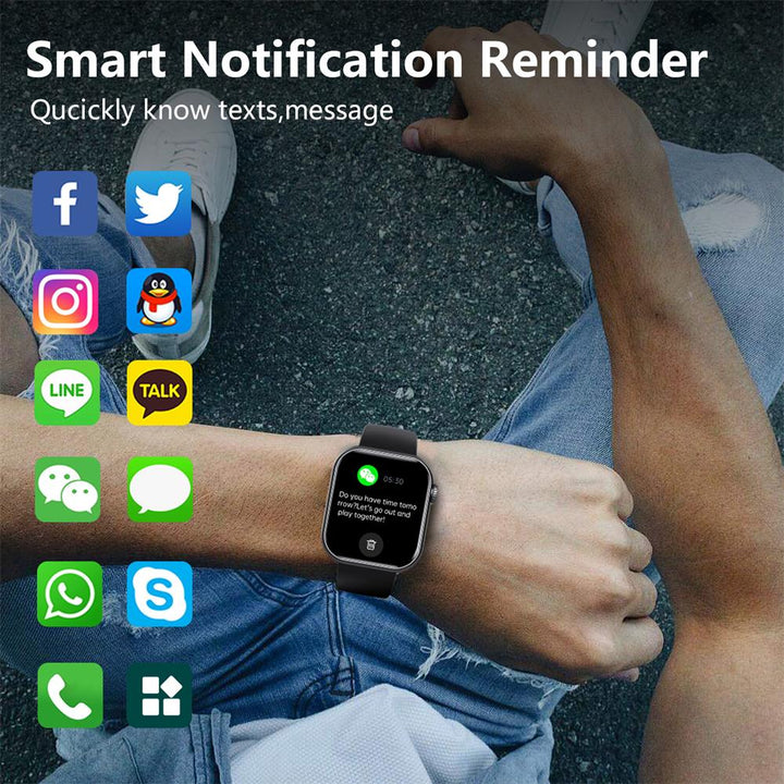 Square Smartwatch  Blood Pressure Heart Rate Tracker