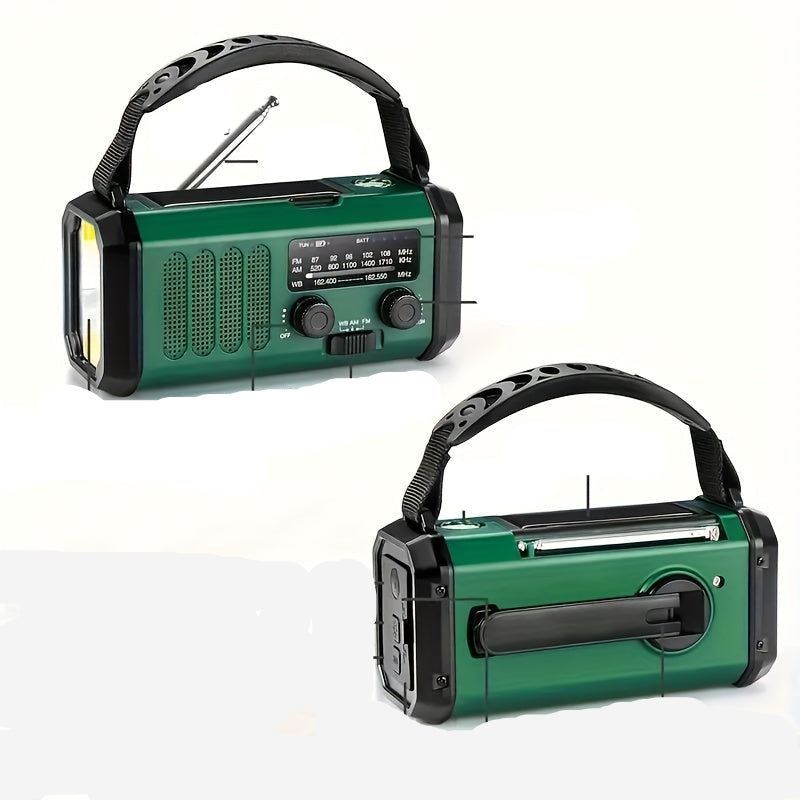 Solar Emergency Radio Power Bank with LED Flashlight Portable Device