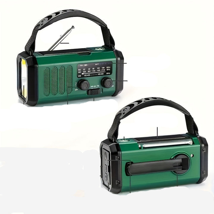 Solar Emergency Radio Power Bank with LED Flashlight Portable Device