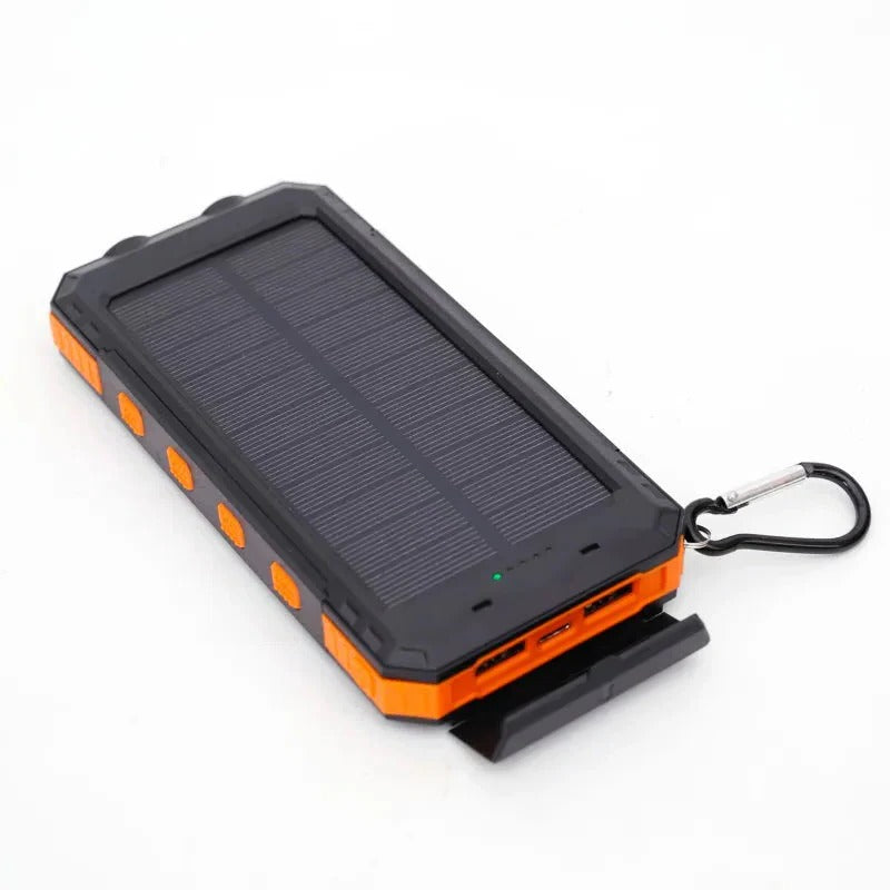 Portable Solar Power Bank Charger Waterproof Solar Panel Battery Pack