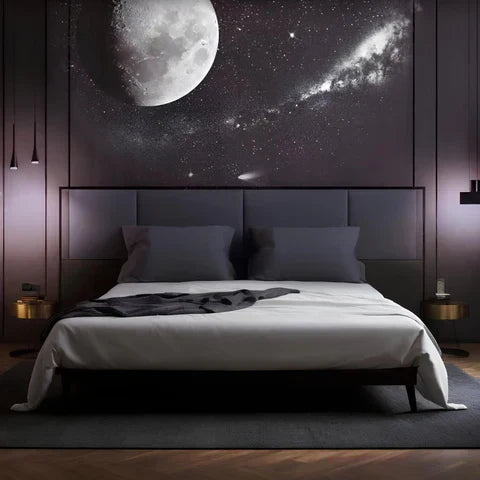 LED Star Projector Night Light Circular Flush Mount Ceiling Lamp