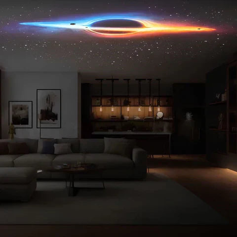 LED Star Projector Night Light Circular Flush Mount Ceiling Lamp