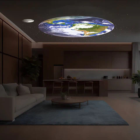 LED Star Projector Night Light Circular Flush Mount Ceiling Lamp