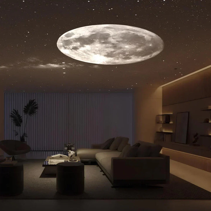 LED Star Projector Night Light Circular Flush Mount Ceiling Lamp