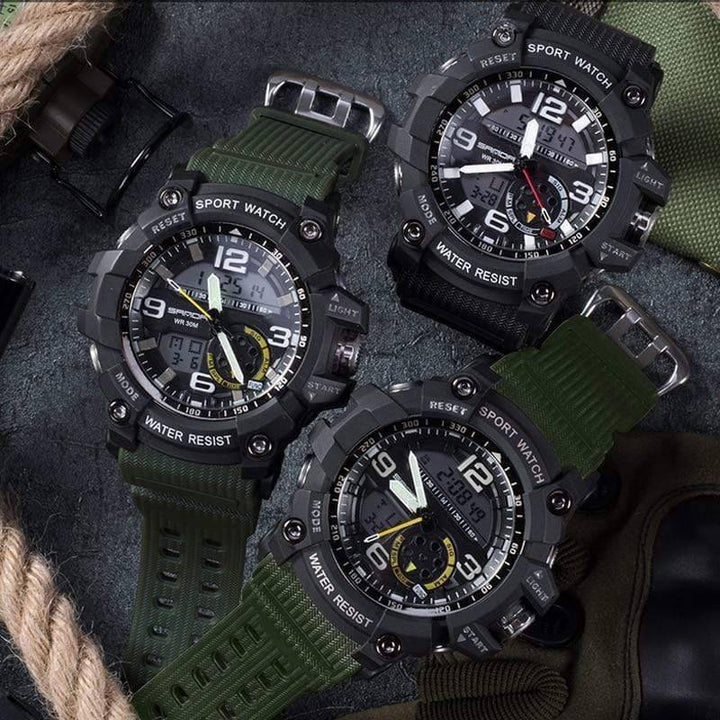 Analog Circular Military Style Sport Wristwatch