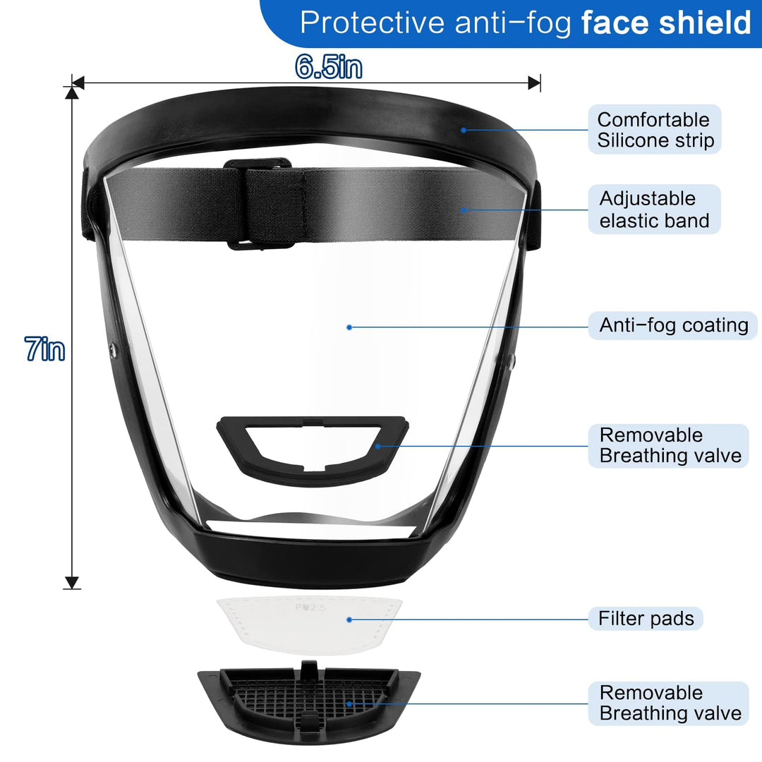Face Shield Full Coverage Anti Fog Protective Face Visor