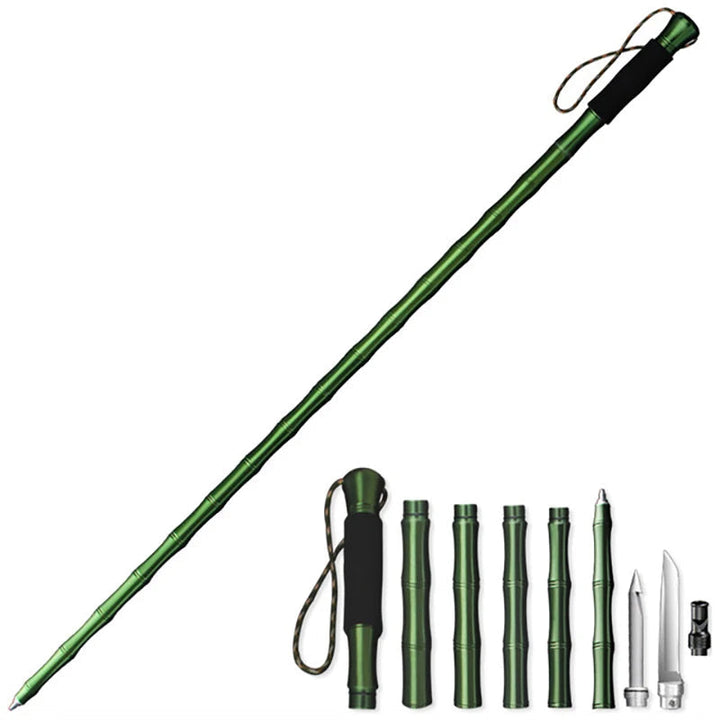 Tactical Survival Walking Stick Cane Hiking Staff Outdoor Walking Pole