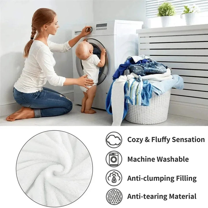 Wool Plush Rectangular Blanket Throw Soft Warm Bedding