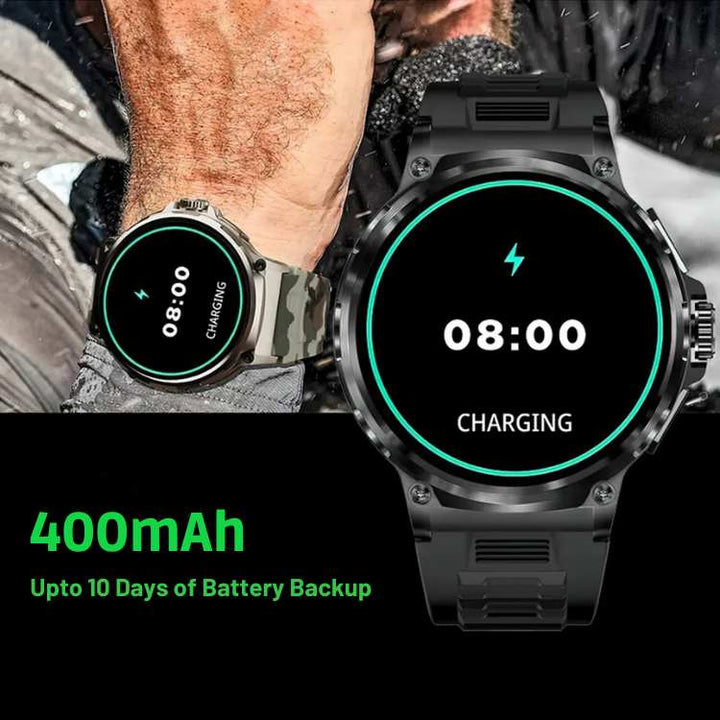 Smartwatch Circular Display 10 Day Battery Health Tracking Call Alerts