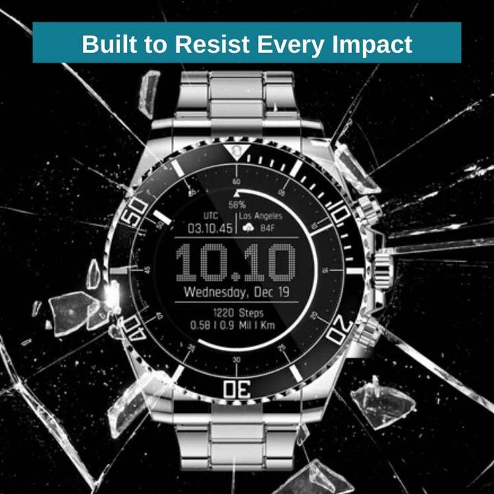 Digital Round Smartwatch Fitness Tracker Military Health Watch