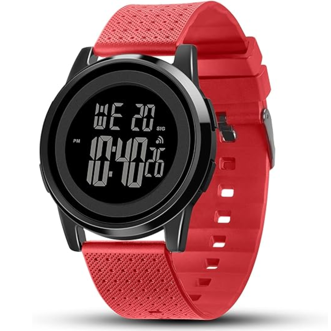 Digital Ultra-Thin Round Waterproof Sports Digital Wristwatch