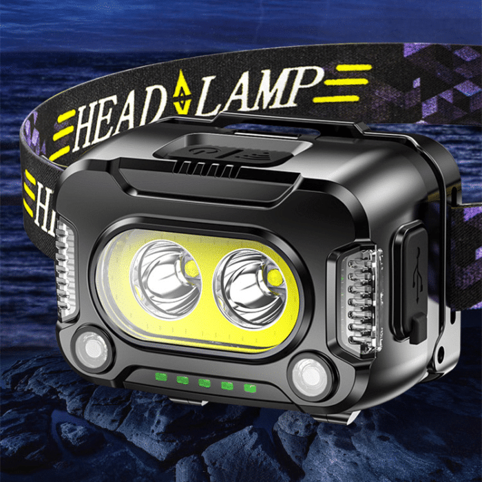 LED USB Rechargeable Headlamp Light Adjustable Brightness