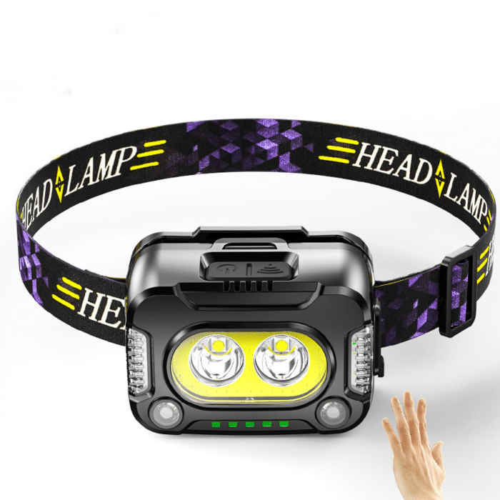 LED USB Rechargeable Headlamp Light Adjustable Brightness