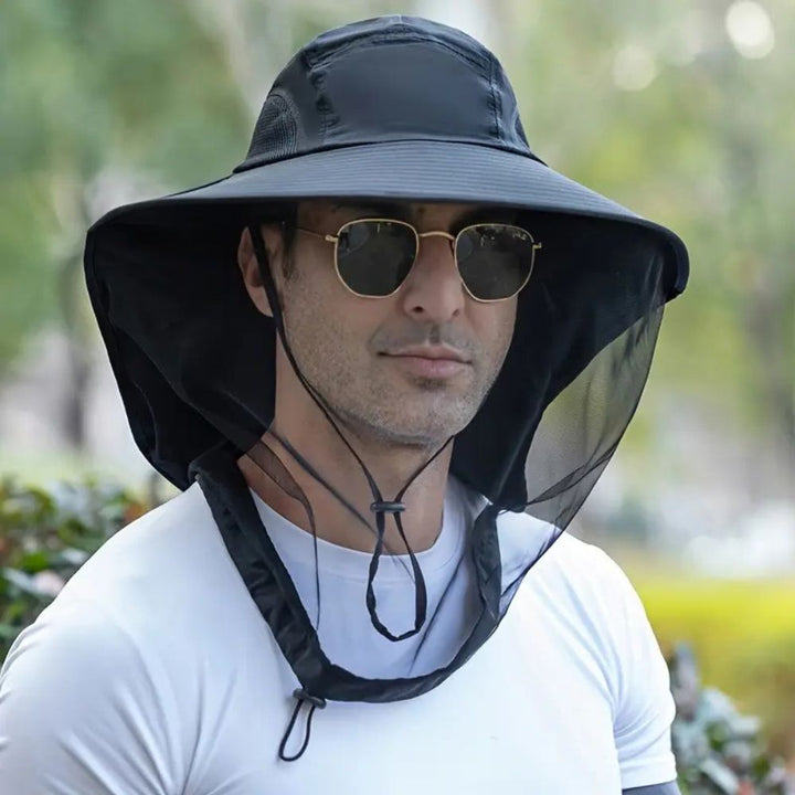 Wide Brim Outdoor Sun Protection Mosquito Repellent Hat